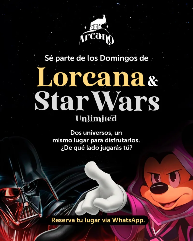 Star Wars Unlimited y Lorcana en Arcano