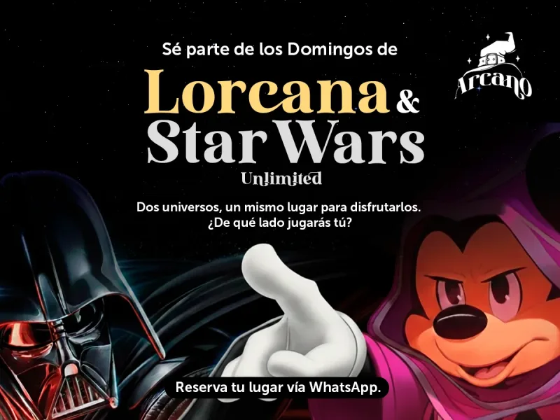Domingos de Star Wars Unlimited y Lorcana en Arcano