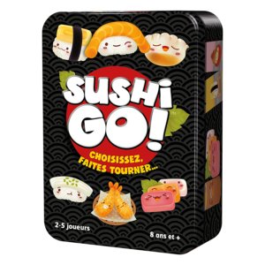 Cartas de Sushi Go! con ilustraciones de sushi.